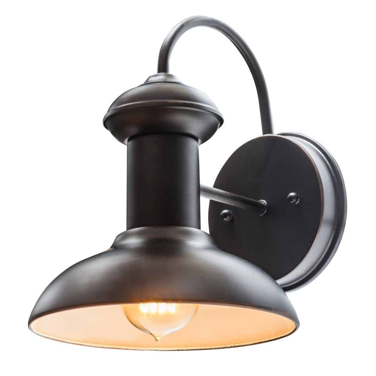 Globe Electric 40190 Wall Sconce, 1-Light Dimmable, Metal, Oil Rubbed Bronze, 9.75in