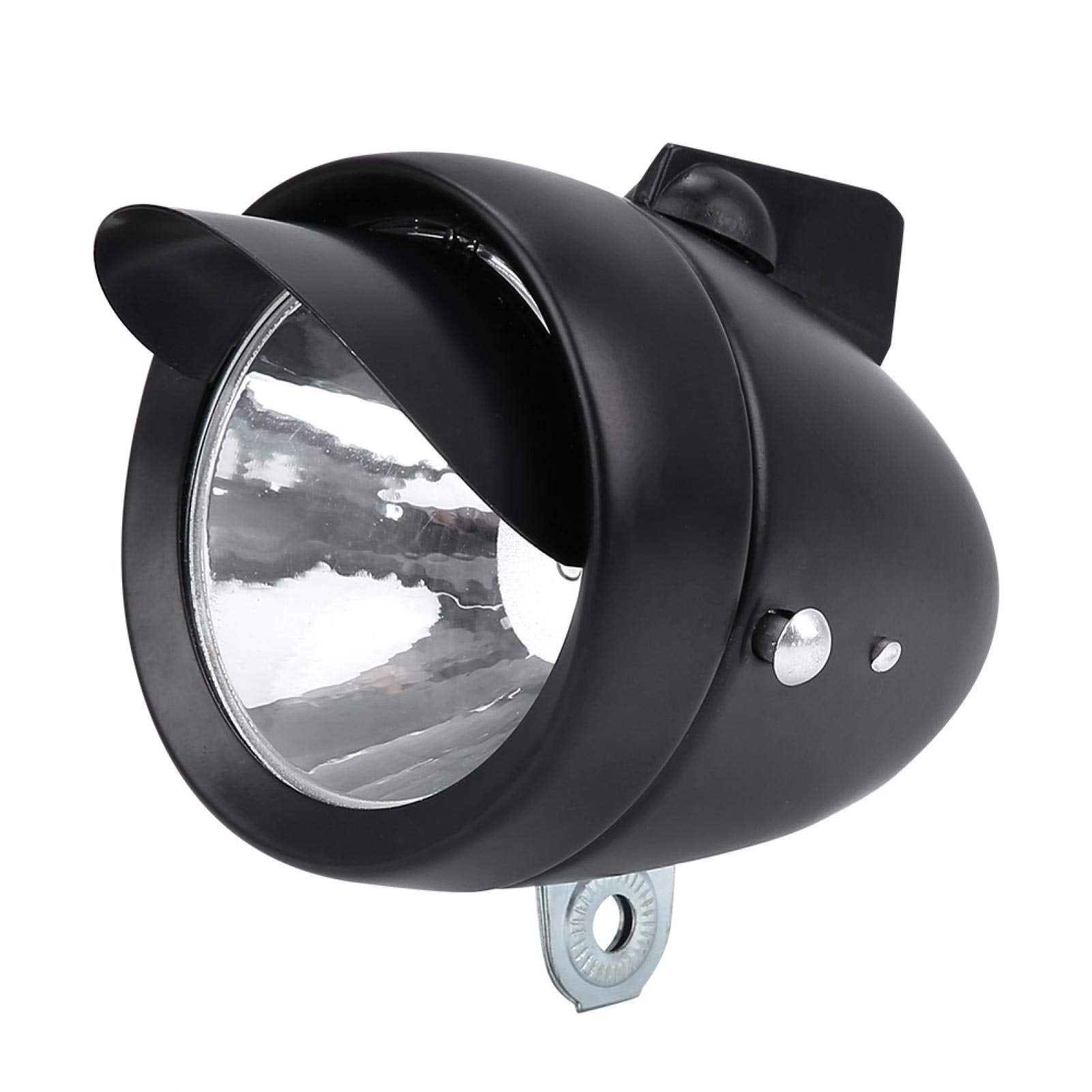 Vintage Bike Headlight, Classical Led Super Light Bicycle Retro Front Headlight With Bracket, Bright Metal Night Riding Safety B