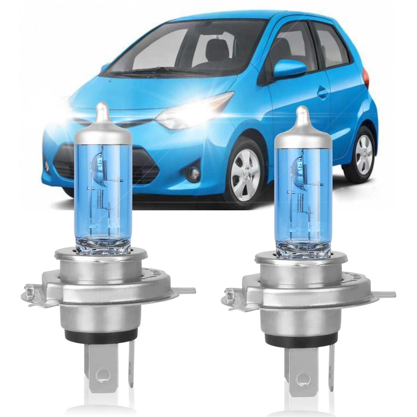 XRDHJI Fit for Toyota Echo 2000-2005 High Performance Halogen Headlight Bulbs,9003/H4 High Low Dual Beam Headlamp Replacement Bu