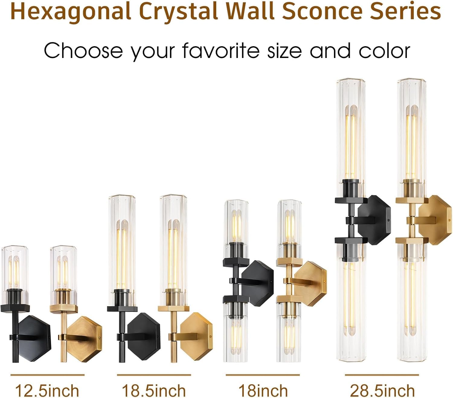 Black Crystal Bathroom Wall Sconces Set Of Two Modern Bathroom Vanity Llight Fixture 28.5In Linear Sconces Wall Lighting Indoor Wall Sconce Light For Bedroom Hallway Staircase Living Room Dining Room
