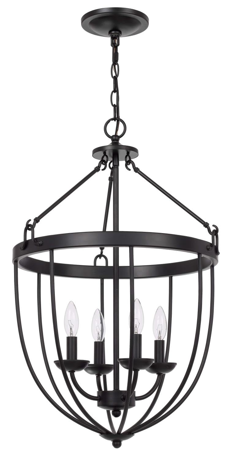 Cal 28.5&quot; Height Grafton Matte Black Metal Chandelier
