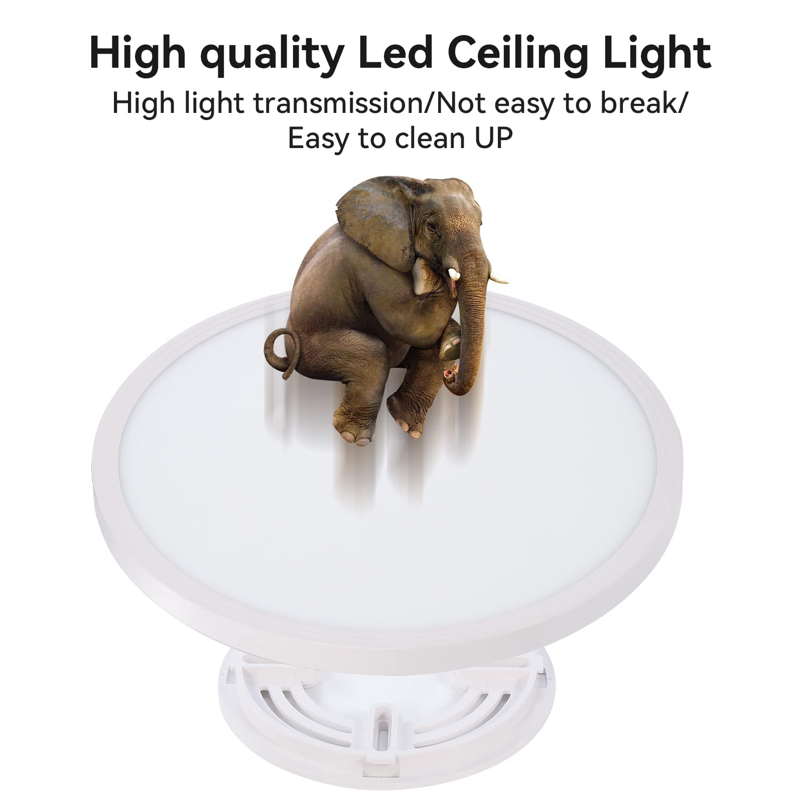 Lexier 8Pack 12 Inch 3200Lm Flush Mount Led Ceiling Lights,White 28W Slim Ceiling Light Fixture Round Day White 6000K Thin Round Flat Ceiling Light 120V Surface Led Ceiling Light 300W Equivalent