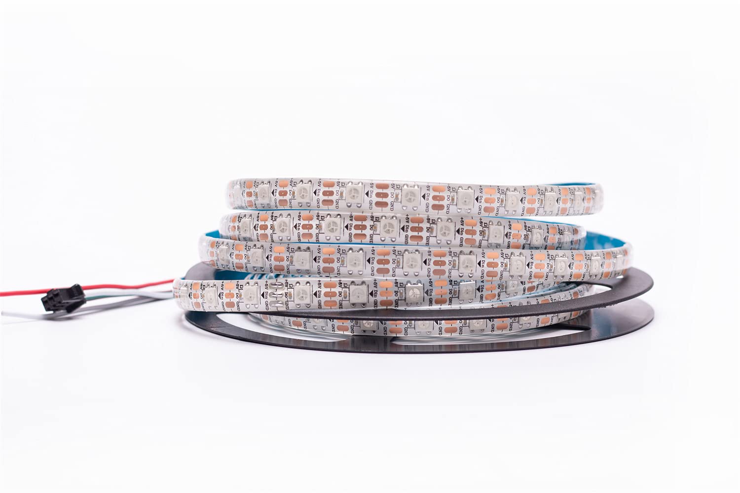 Svfishkk Ws2812B Led Strip Smd 5050 Individual Addressable 60Pixels/M 300Pixels Rgb Pixel Strip Full Color Led Strip Waterproof Dc5V (16.4Ft 300Led Waterproof Ip65, White Pcb)