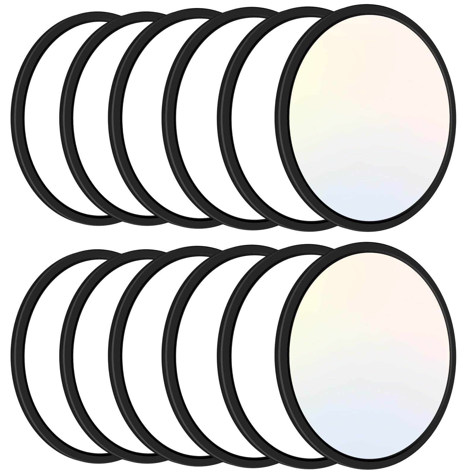 Zemty 12Pack 12 Inch Led Ceiling Light, Slim 28W 3200Lm, 3 Color Temp 3000K/4500K/6000K, Black, Model