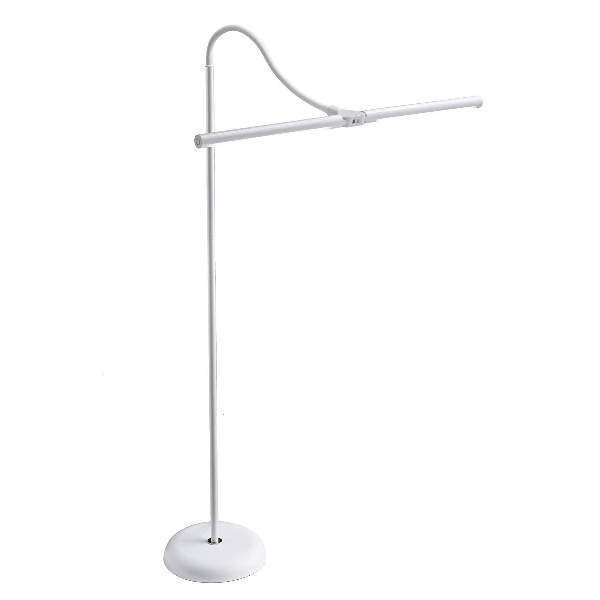 Daylight Duo Floor Lamp - LED Eye Care, Anti-Glare, 6000K, 13.5W, White, Model UN1530