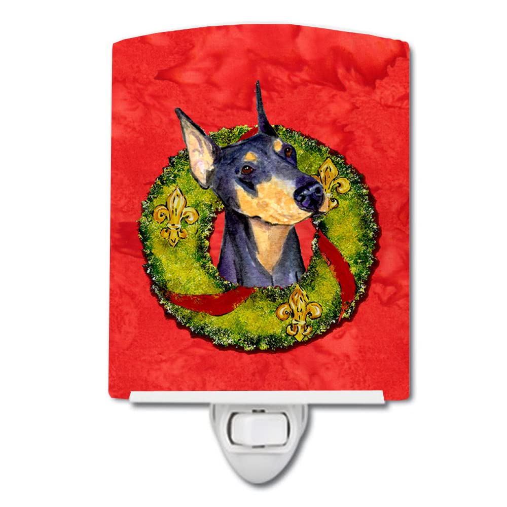 Carolines Treasures Ceramic Night Light, Doberman Design, 6x4x3 inches, Model SS4184CNL, UL-Certified for Bedroom, Bathroom, Kitchen