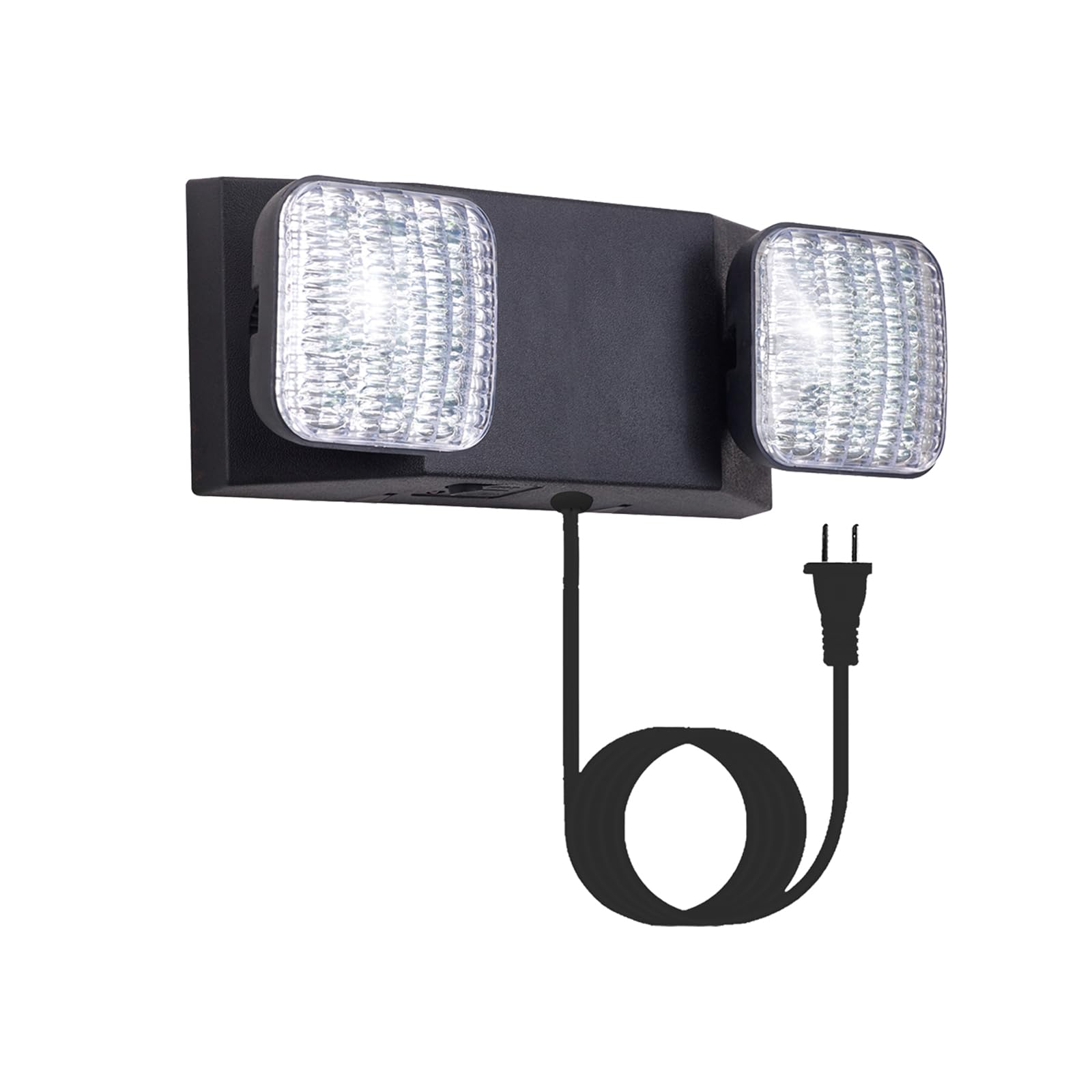 Tanlux Led Emergency Lights With Battery Backup  Commercial Emergency Light Fixtures For Business Home Power Failure Emergency Exit Sign Lighting With 1.0 Meter Plug In Cord Ac120V Ul Listed  Black