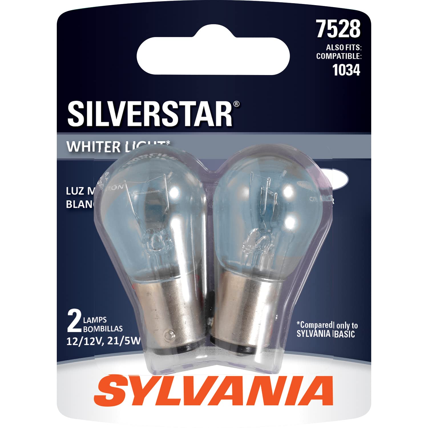 SYLVANIA 7528 SilverStar Mini Bulb - Glass, Contains 2 Bulbs