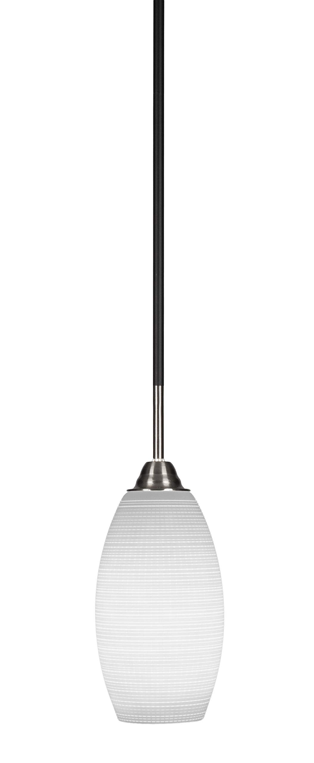 Toltec Lighting Paramount 1 Light Mini Pendant In Matte Black & Brushed Nickel (3401-Mbbn-4041)