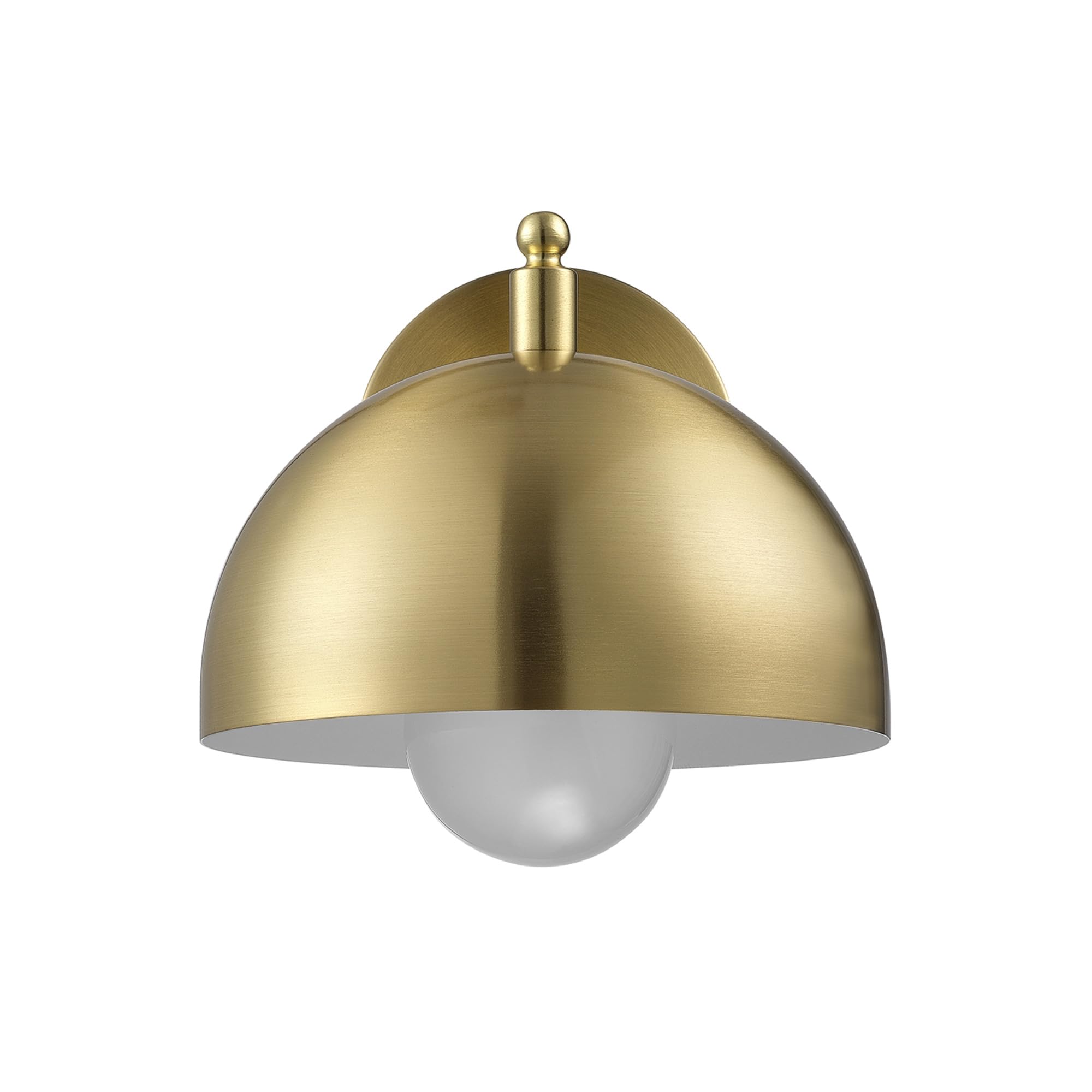 Globe Electric 65000048 1-Light Wall Sconce, Brushed Brass, E26 Base Socket, Wall Lights For Living Room, Home D?Or, Wall Lighti