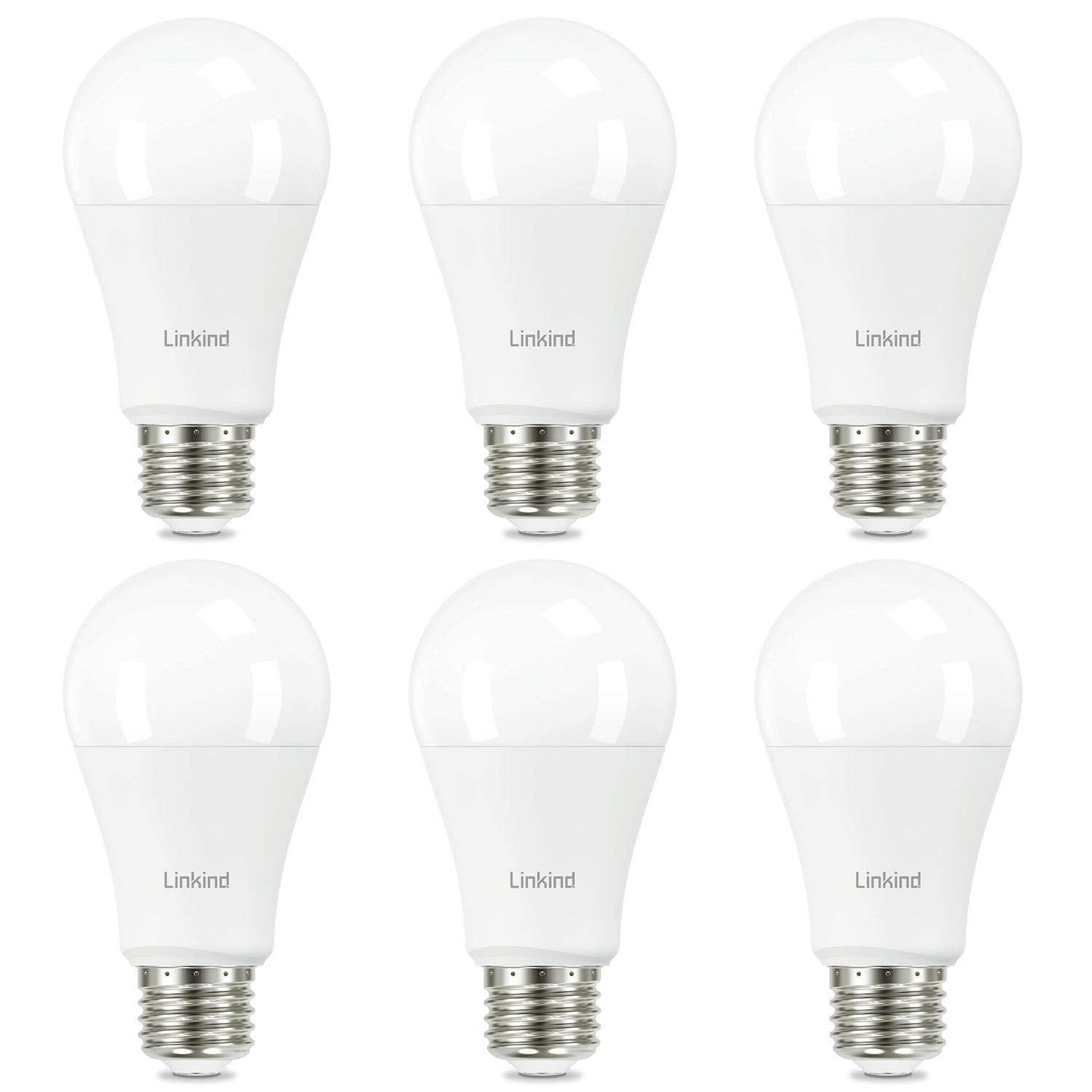 Linkind A19 Led Light Bulb, 100W Equivalent Light Bulbs, 14W 5000K Daylight, 1600 Lumens Non-Dimmable Led Bulb, E26 Standard Bas