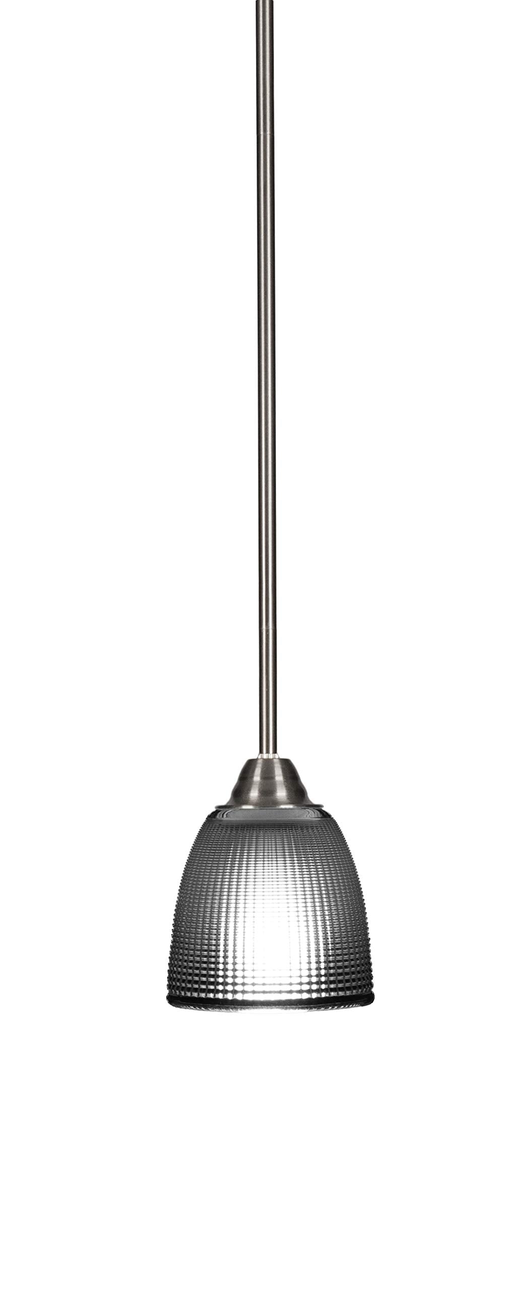 Toltec Lighting Paramount 1 Light Mini Pendant in Brushed Nickel (3401-BN-500)