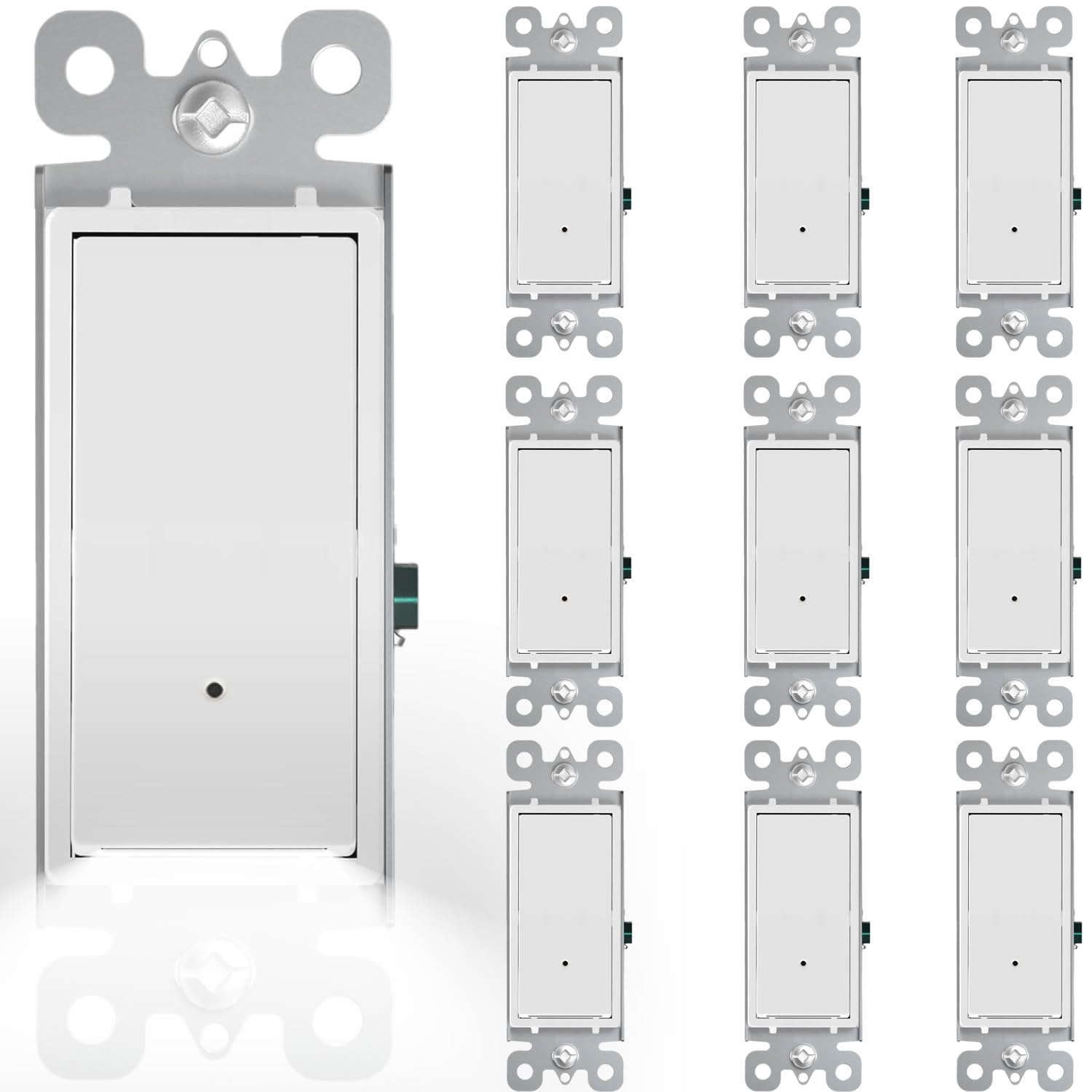 10Pack SOZULAMP Wall Switch with Night Light - Combination Nightlight and Single Pole Light Switch