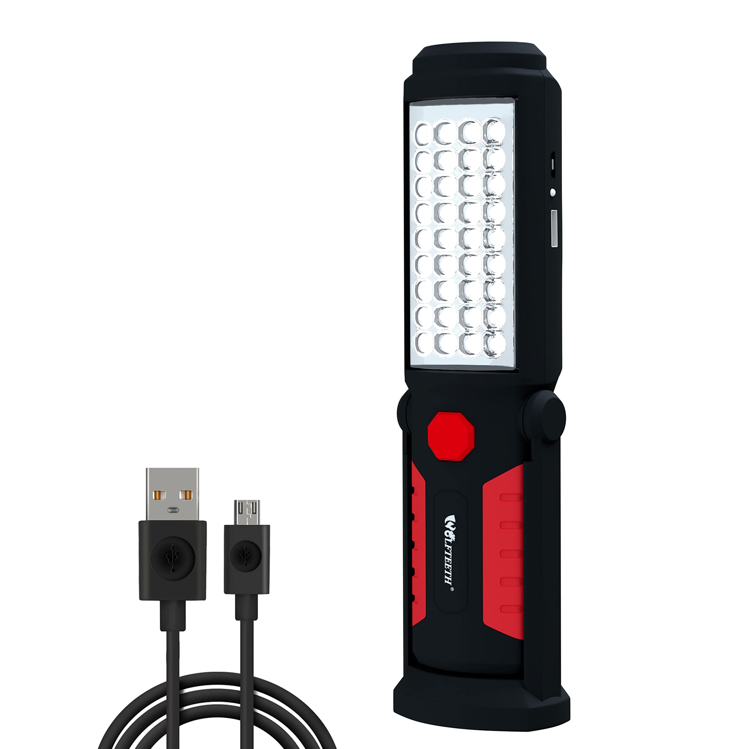 Wolfteeth LED Work Light, Rechargeable Magnetic Flashlights for Mechanics, 360° Rotate Underhood Light, Mens Tools for Fall Autumn Outdoor Camping Hiking Christmas Gift