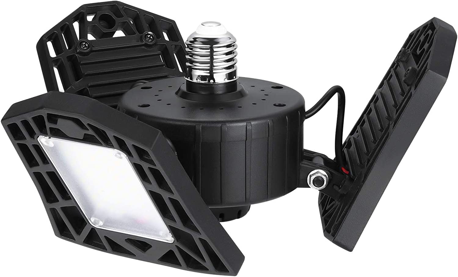 KONPWAY Deformable LED Garage Light 6000 Lumen 60W Warm White Aluminum Model KONPWAY-LED-GL6000