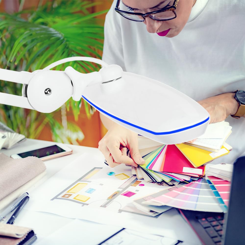 Neatfi Xl 2,200 Lumens Led Task Lamp, 24W, 117 Pcs Smd Led, 23 Inches Ultra Wide Lamp, 4 Level Brightness Dimmable, Eye-Caring L