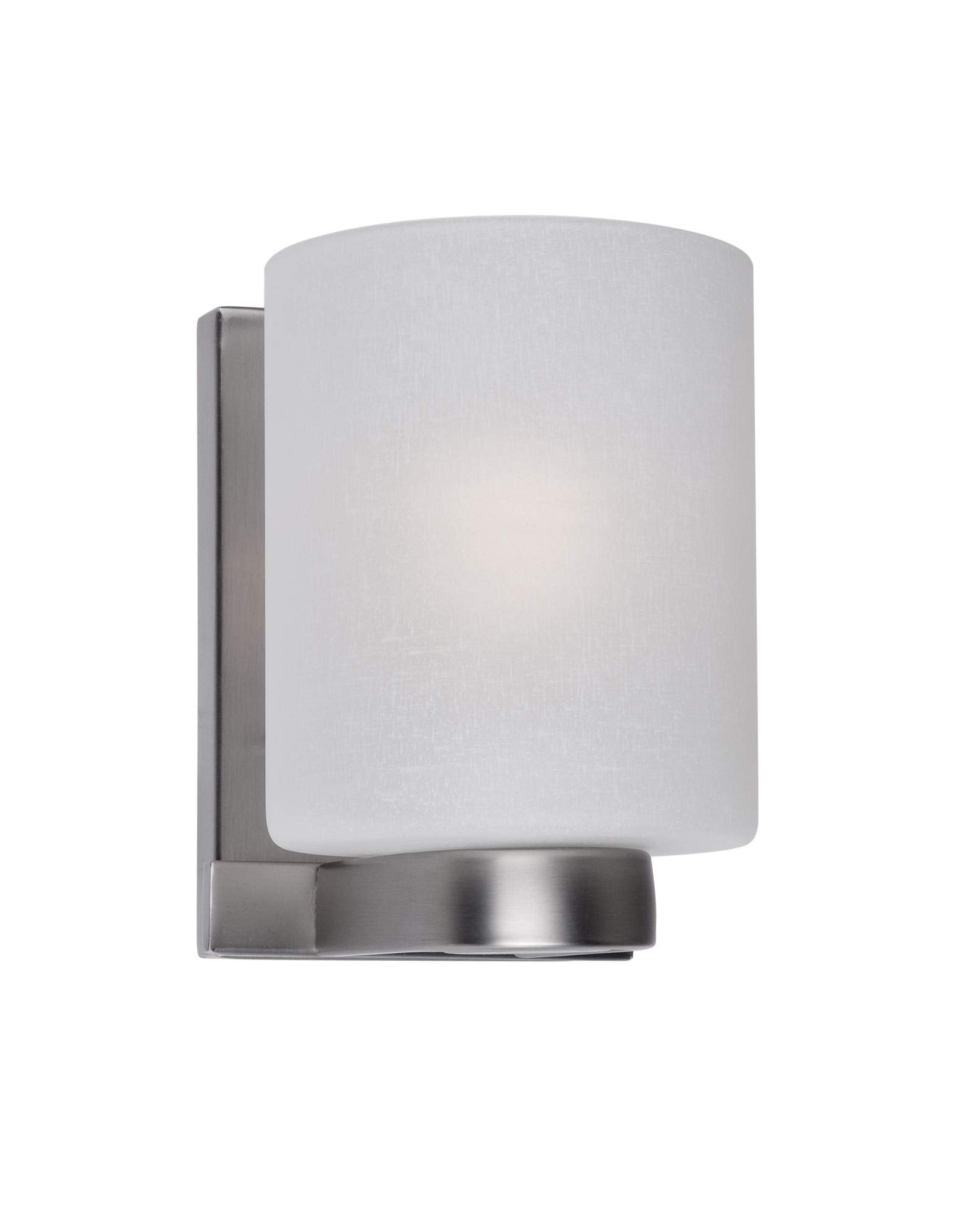 Forte 5142-01-55 Transitional One Light Wall Bracket in Pewter, Nickel, Silver Finish,