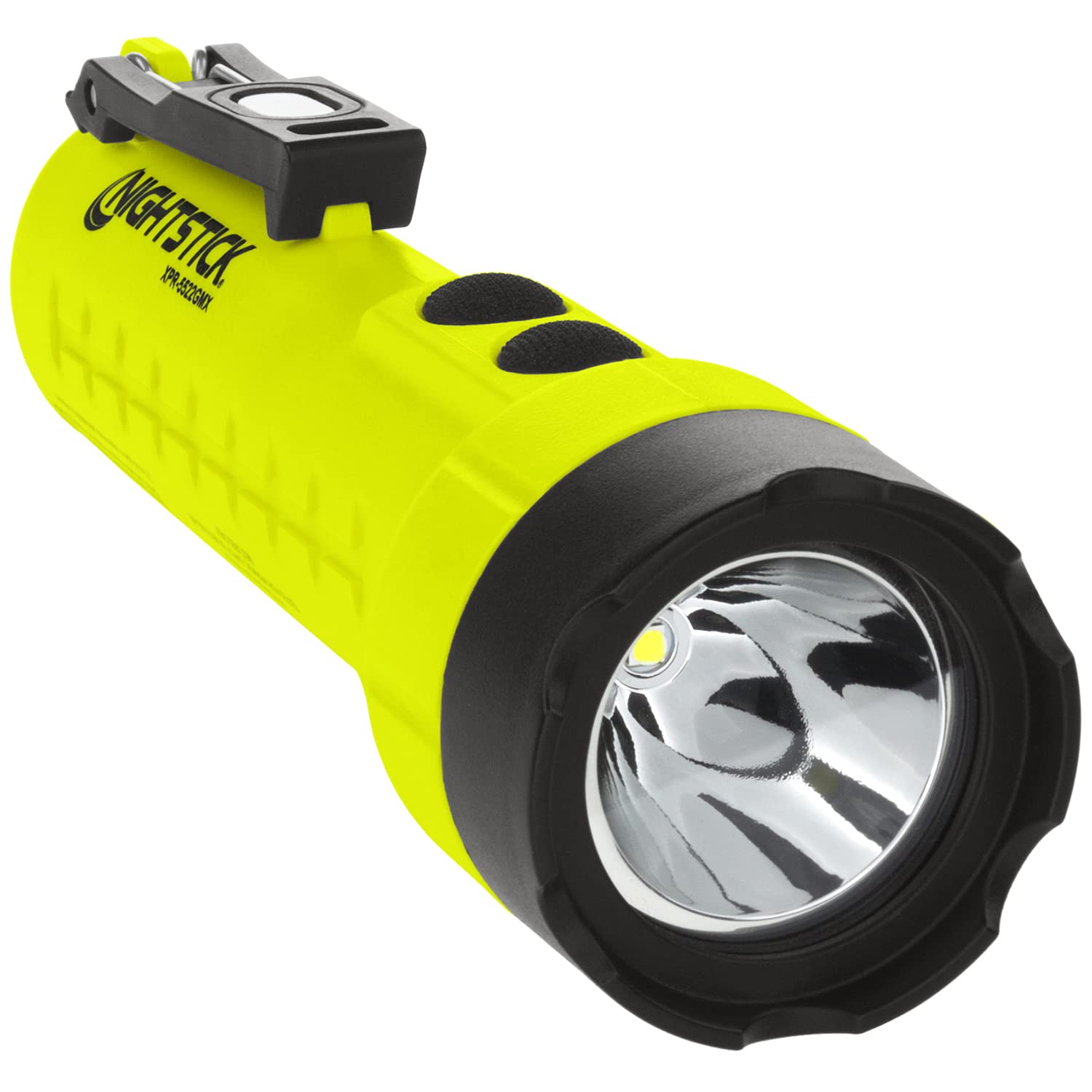 Nightstick XPR-5522GMX Rechargeable Dual-Light Flashlight - Green, Medium, Intrinsically Safe, with Magnets, UL913 / ATEX Certified