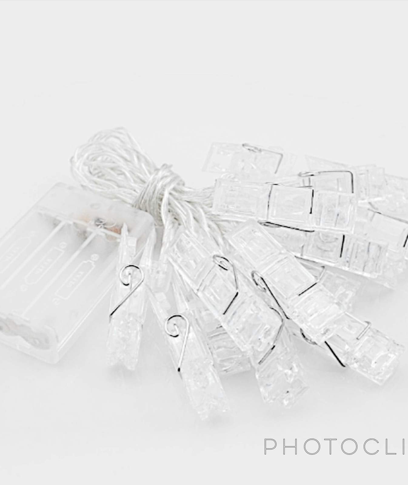 Glimmer Lightings Photo Clip String Light for Home Decoration, Bed Room Decor, Birthday Party, Diwali, Christmas - Warm White, 1