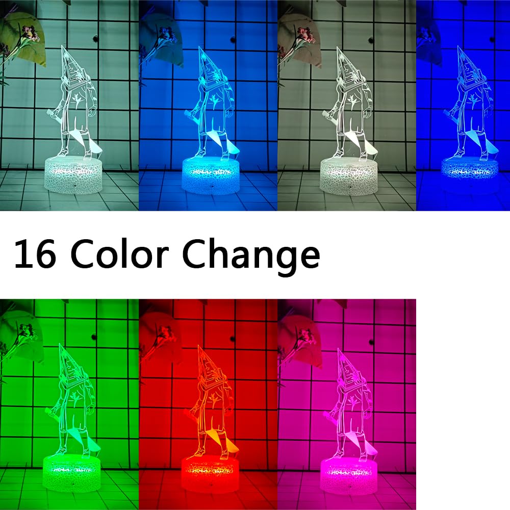 Mzcyfuy 3D Night Light, USB Desk Lamp with Remote, 16 Color Changing, Multicolor, Model ZRKJ01, Home Decor Gift for Kids