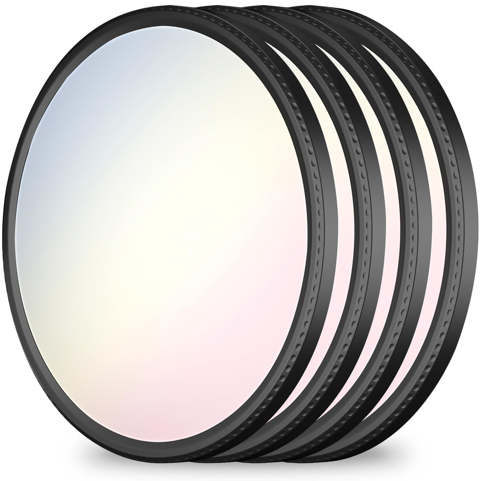 hunhun 15.8 Inch Dimmable LED Flush Mount Ceiling Light 4800LM, 5 Color Temp, 4 Pack, Black, Model HH-TGXXD-16IN-