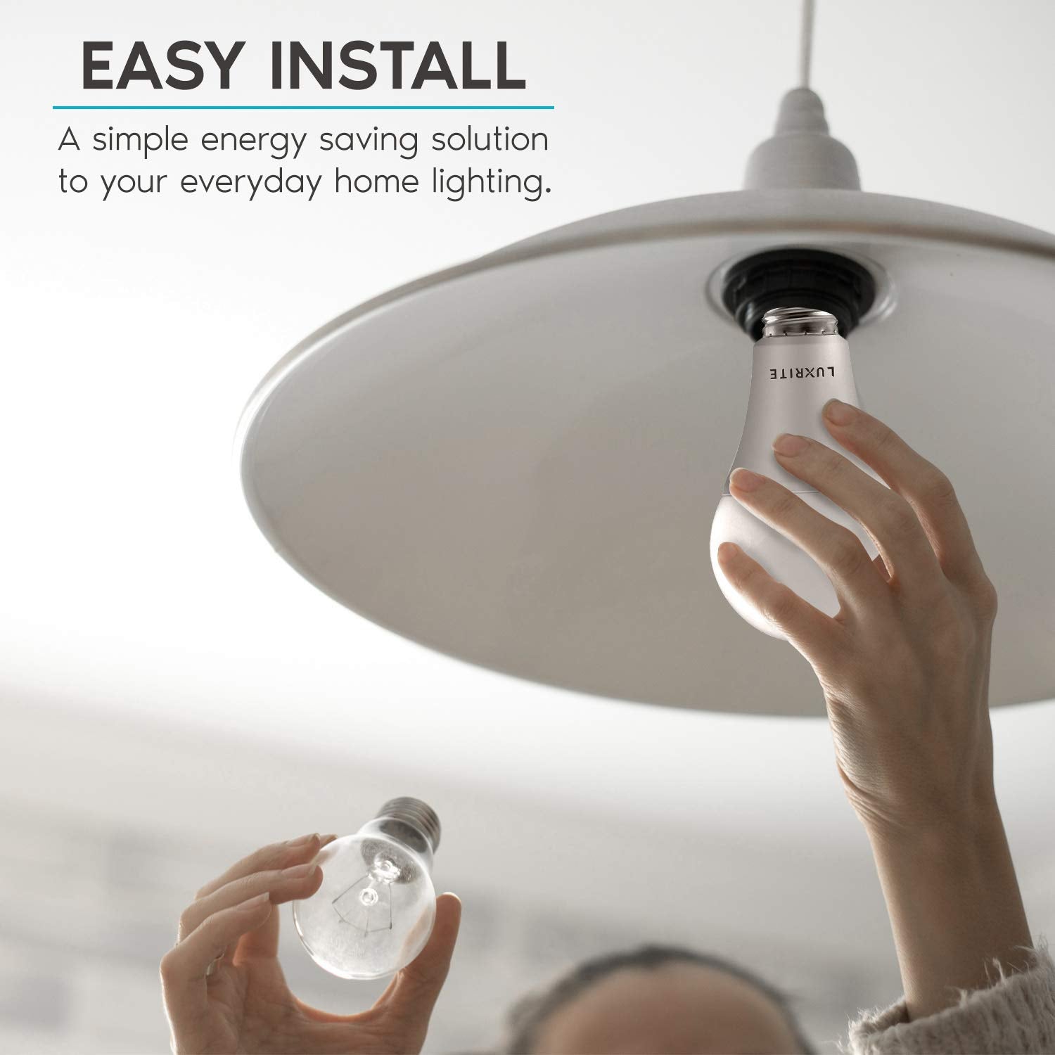 LUXRITE A21 LED Bulbs 150W Equivalent, 2550 Lumens, Dimmable, 4000K Cool White, E26 Base, 8 Pack