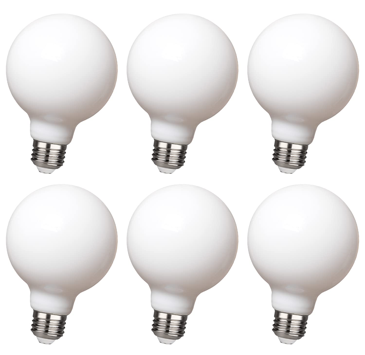 Futime G25/G80 Led Globe Light Bulbs, 5W Led Vintage Edison Bulb (40W Equivalent),Warm White 2700K,Dimmable Makeup Mirror Lights