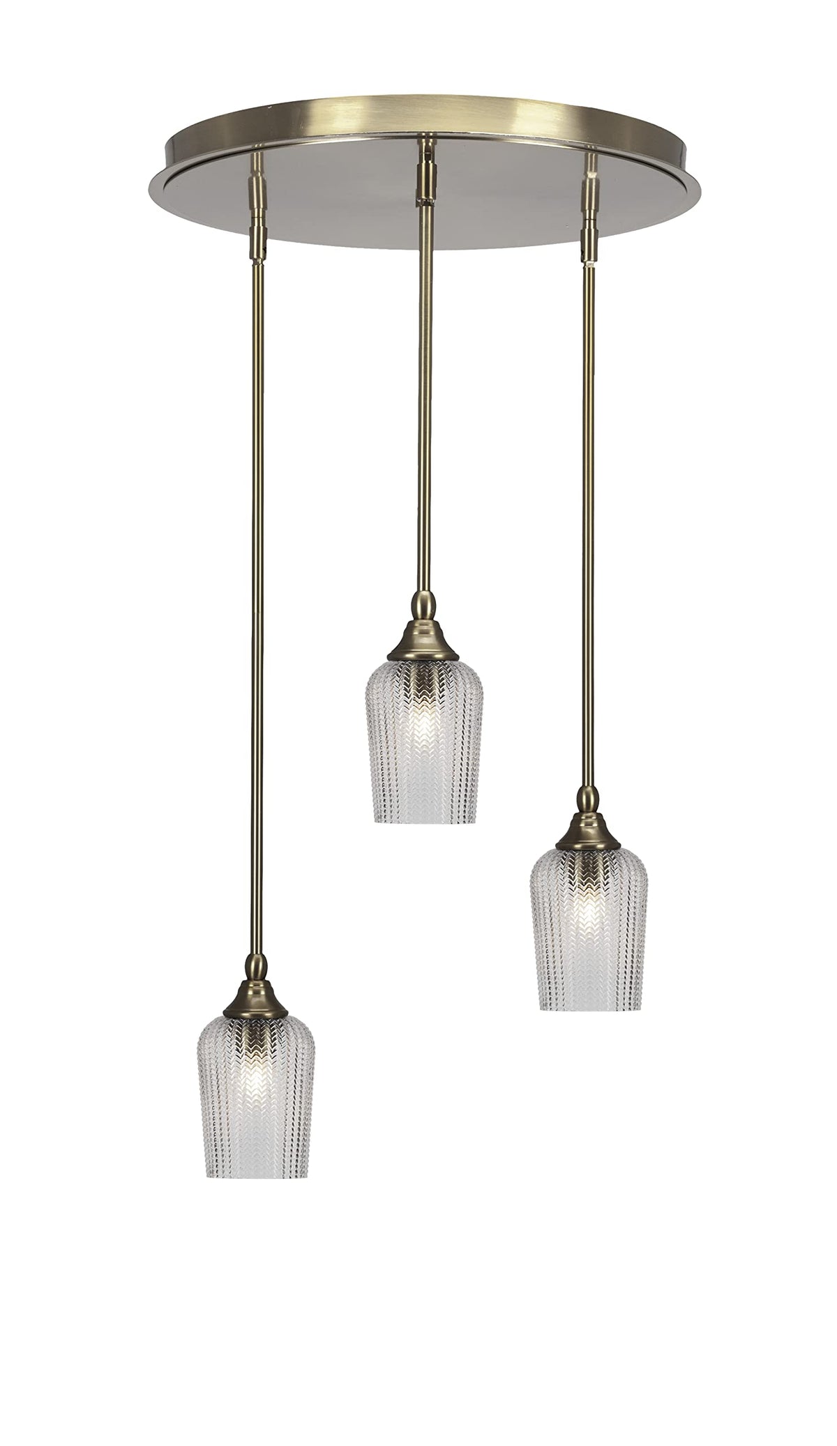 Empire 3 Light Cluster Pendalier in New Age Brass Finish (2183-NAB-4250)