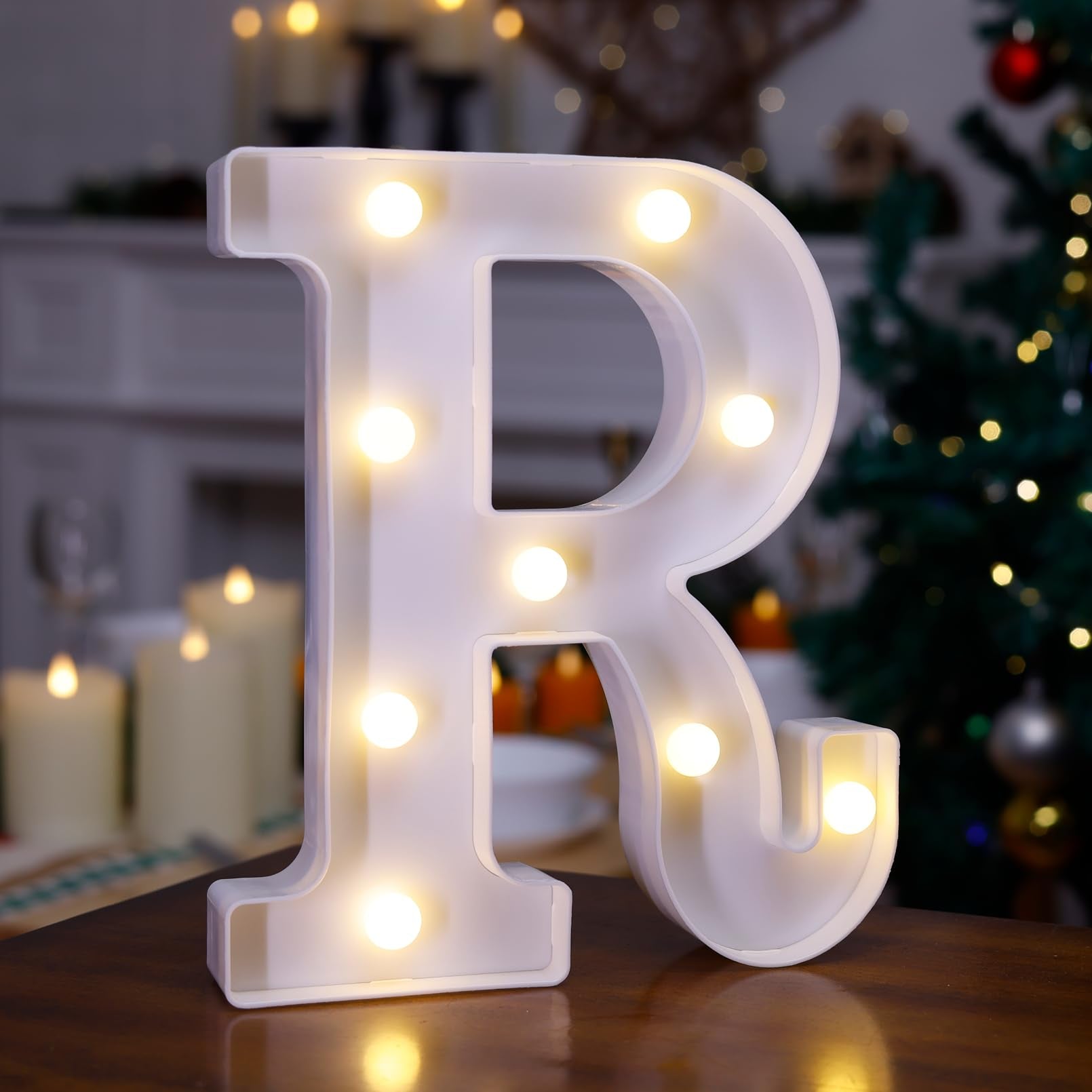 TRONSBOO LED Marquee Sign Light Up Letters, Alphabet Light Up Letters Sign, Battery Powered LED Letter Lights for Night Light, Wedding, Birthday, Party, Christmas or Home Decor (Letter R)