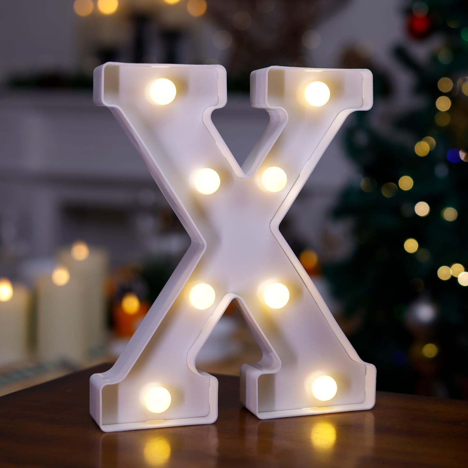 TRONSBOO LED Marquee Sign Light Up Letters, Alphabet Light Up Letters Sign, Battery Powered LED Letter Lights for Night Light, Wedding, Birthday, Party, Christmas or Home Decor (Letter X)