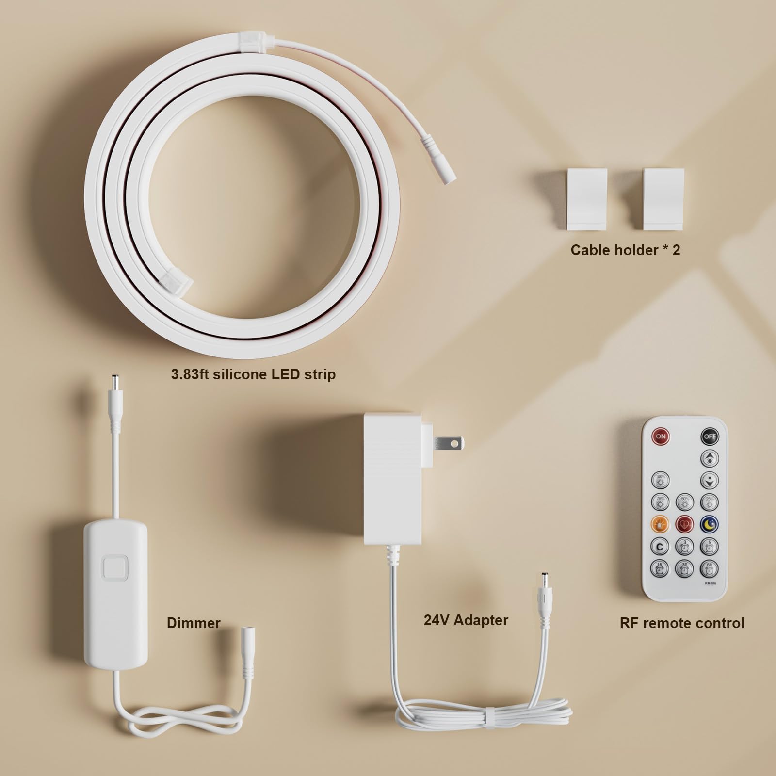 My Beauty Light Bright Silicone Led Under Cabinet Lights  3.8Ft Plug-In 4000K 950Lm Warm White Dimmable Under Cabinet Lighting Strip With Rf Remote For Kitchen  Under Counter  Bedroom  Bathroom Decor