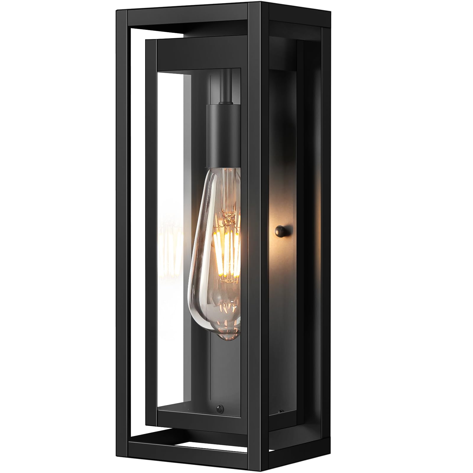 Slypadan 15'' Large Outdoor Light Fixture Wall Mount, Matte Black Outdoor Sconce Lights, Modern Waterproof Exterior Porch Lights