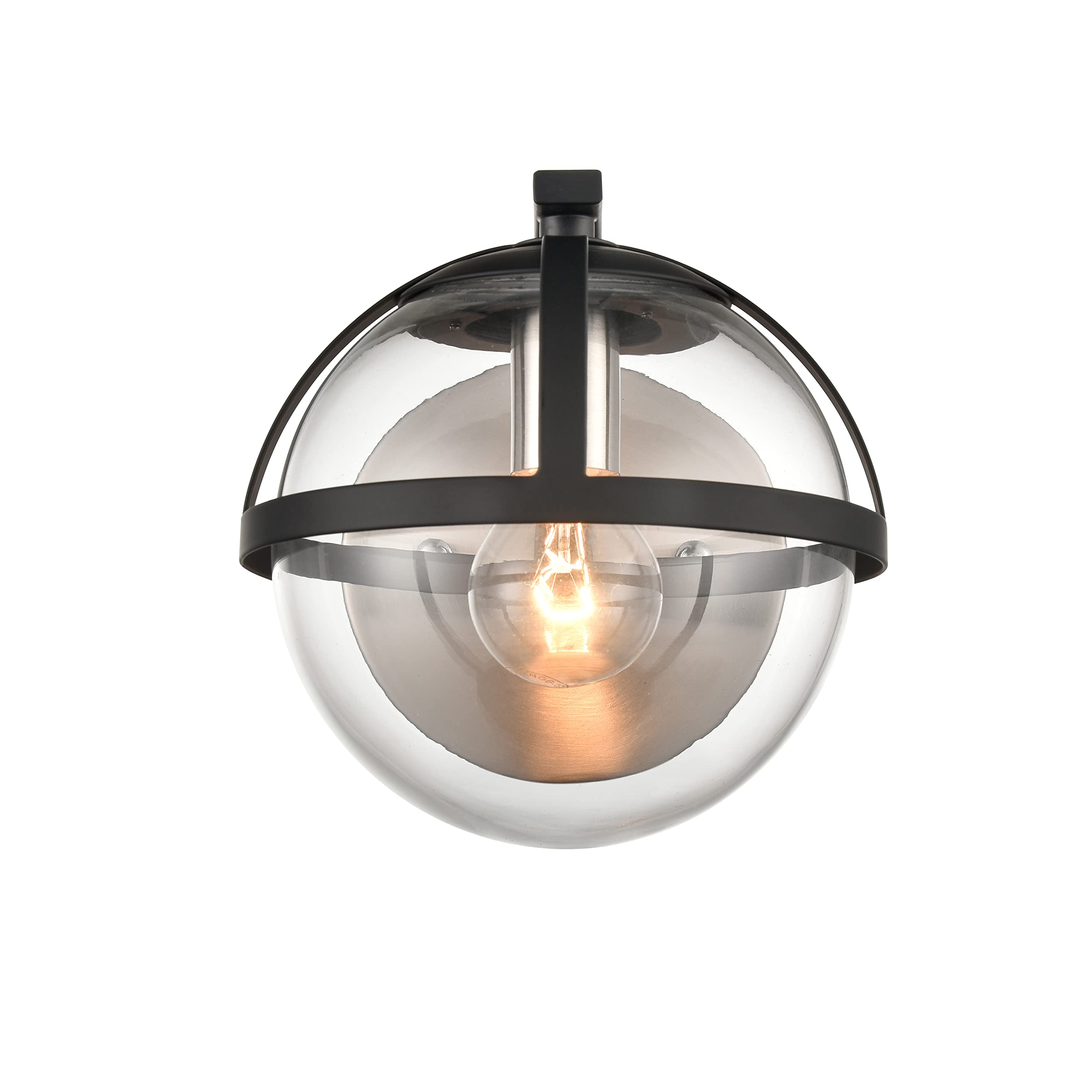 Elk Home Davenay 1-Light Vanity Light, Satin Nickel With Clear Glass, Transitional Style