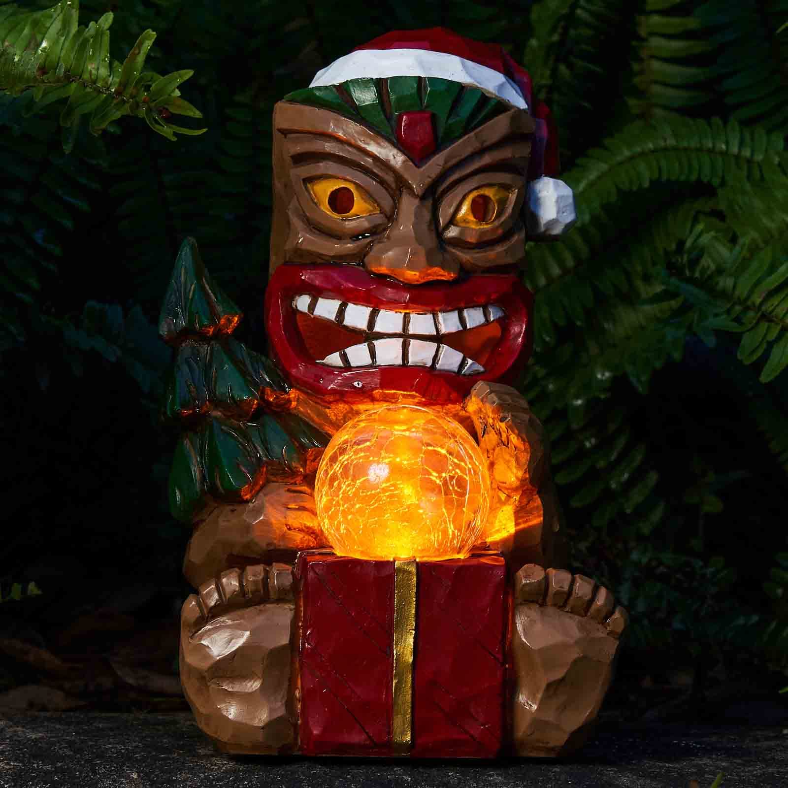Yiosax Outdoor Garden Decor-Christmas Tiki Totem Statues Light Beautiful Gift-Giving For Your Indoor Christmas & Holiday Decorat