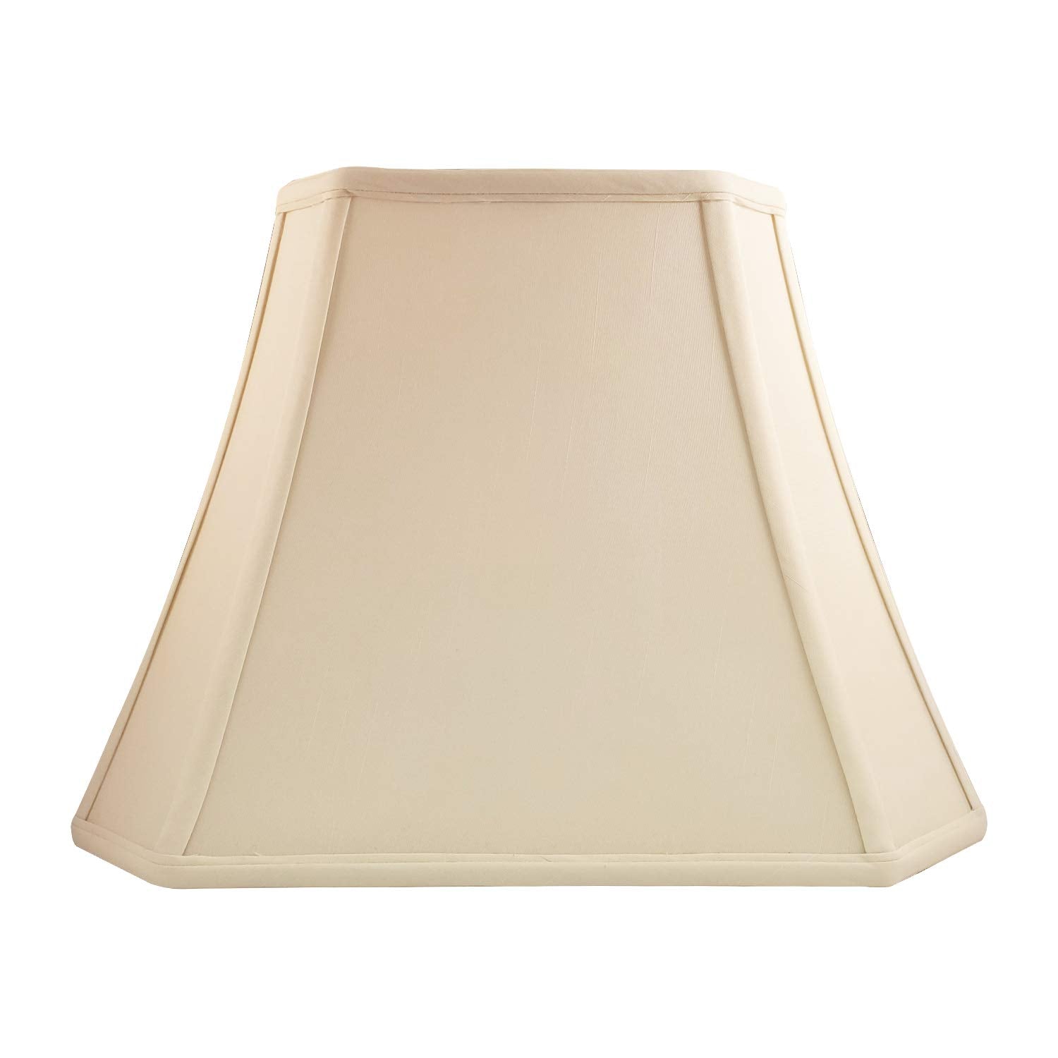 Royal Designs, Inc. Rectangle Cut Corner Lamp Shade, 6.5 x 12 x 10, Faux Silk, Eggshell, Model BSO-710-12EG-2, 2