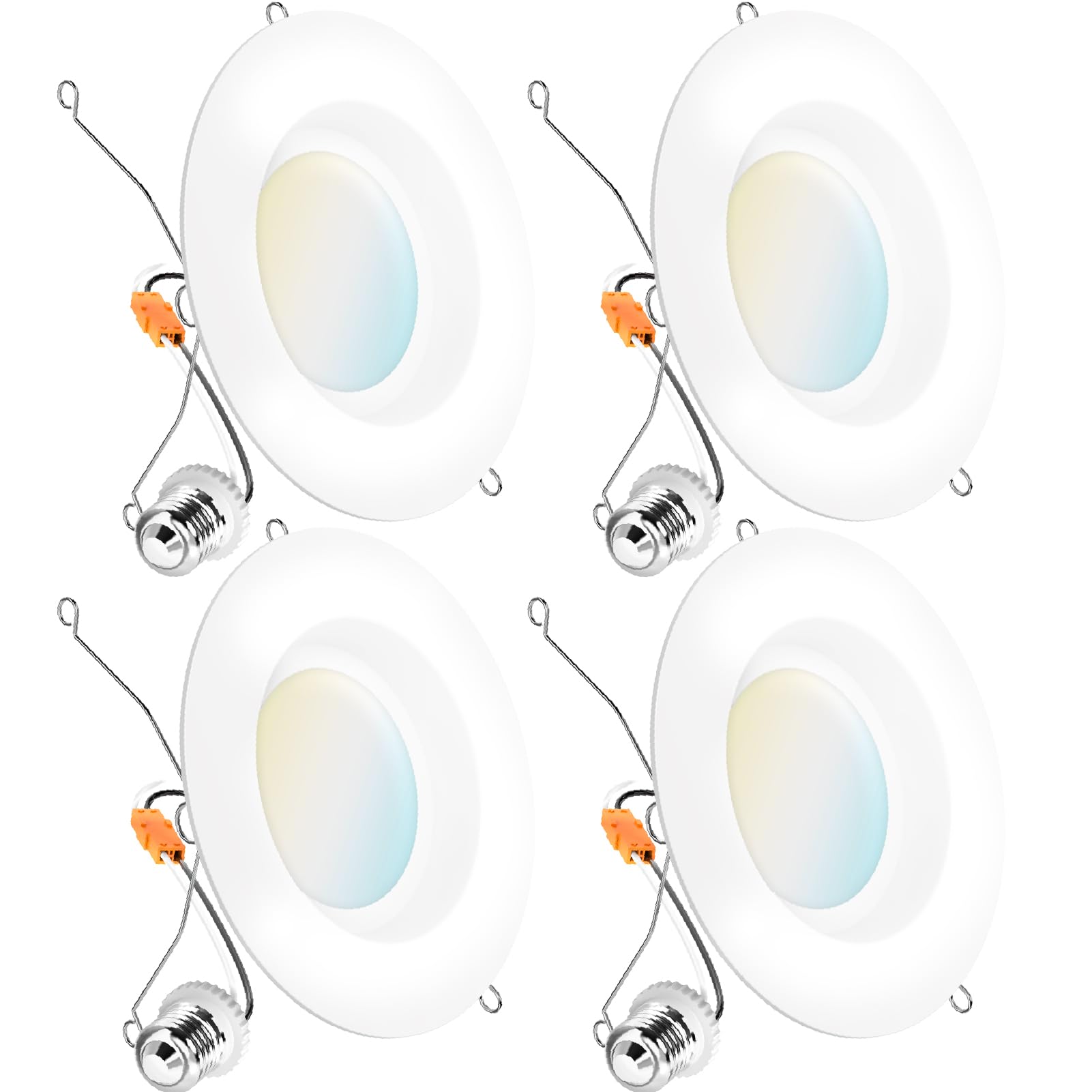 Sunco 5Cct Retrofit Led Recessed Lighting 6 Inch, 2700K/3000K/3500K/4000K/5000K Selectable, Dimmable Can Lights, Smooth Trim, 13W=75W, 965Lm, Damp Rated, Ul-Certified 4 Pack