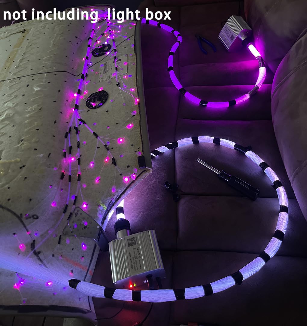 Azimom 50Pcs*13.1Ft Pmma Plastic Fiber Optic Strands End Glow 0.75Mm/ 0.03In Optical Fiber Cable Roll For Star Sky Ceiling All K