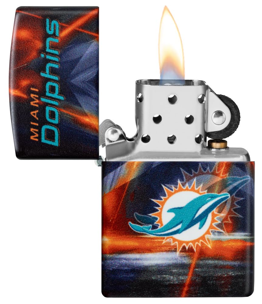 Zippo Nfl Miami Dolphins 540 Matte Pocket Lighter