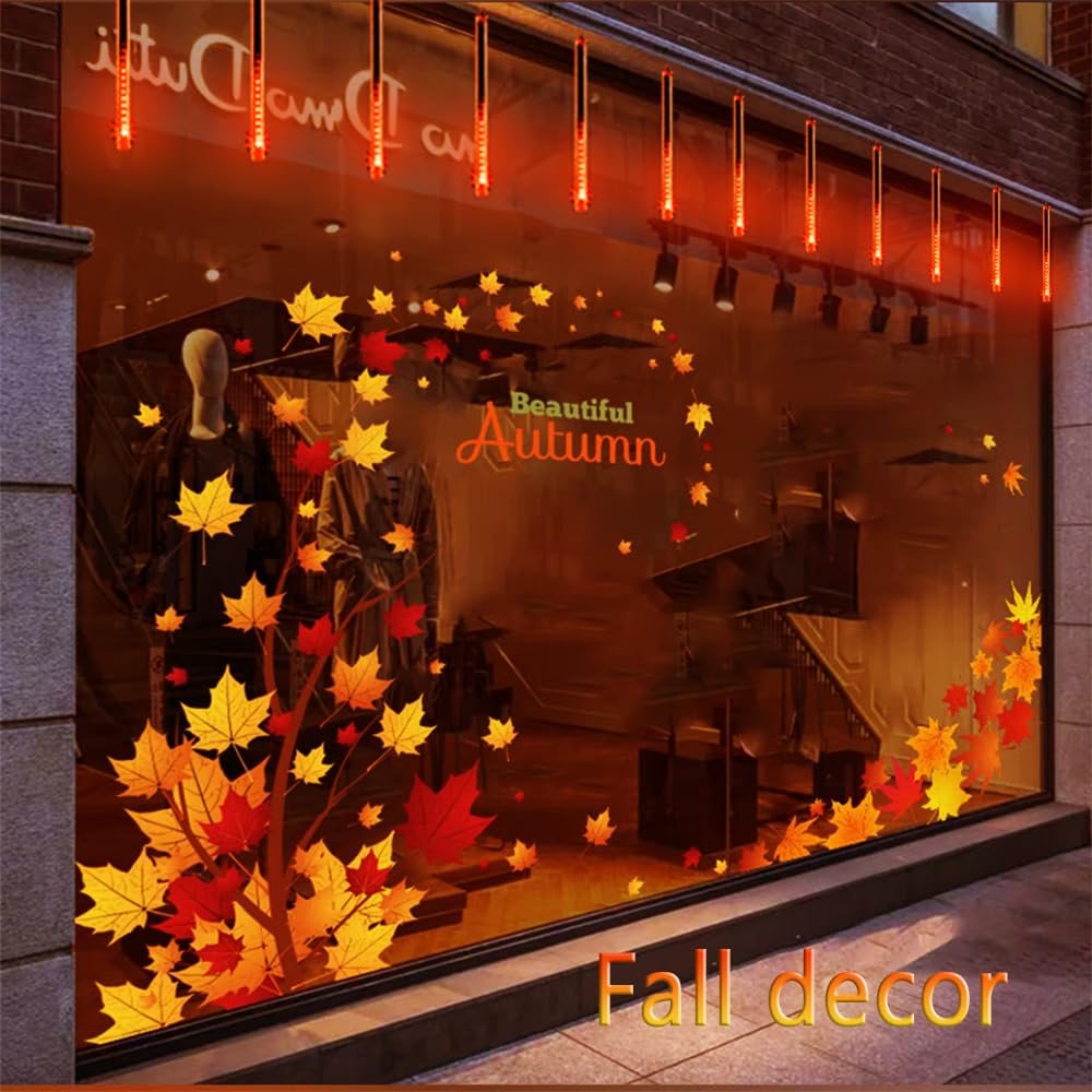 Kwaiffeo Solar Halloween Lights, 16 Tubes Solar Powered Meteor Shower Lights(Equivalent To 2 Sets Of 8-Tube) For Halloween Decor