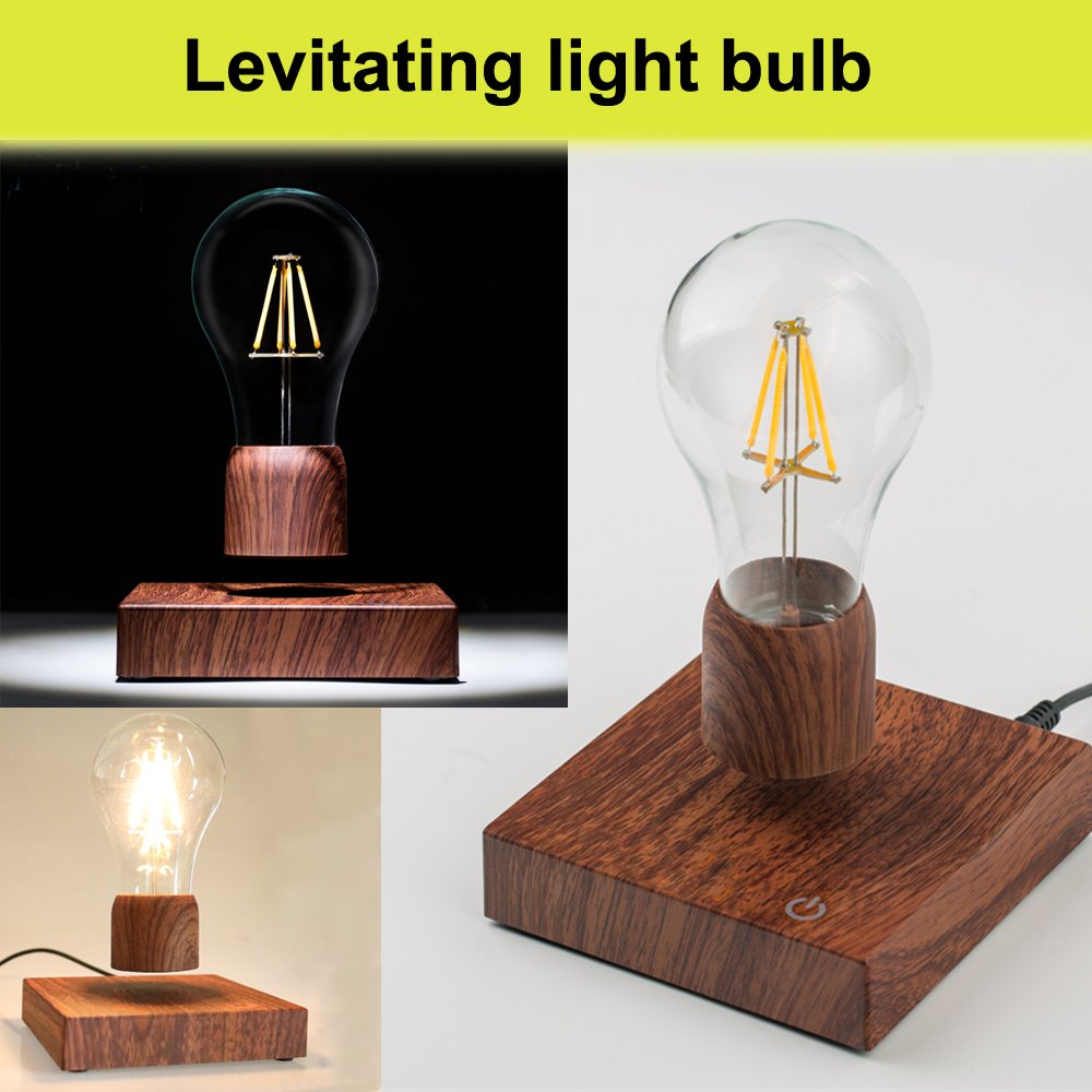 Vgazer Magnetic Levitating Floating Led Light Bulb Desk Lamp For Unique Gifts, Room Decor, Night Light, Home Office Decor Desk T
