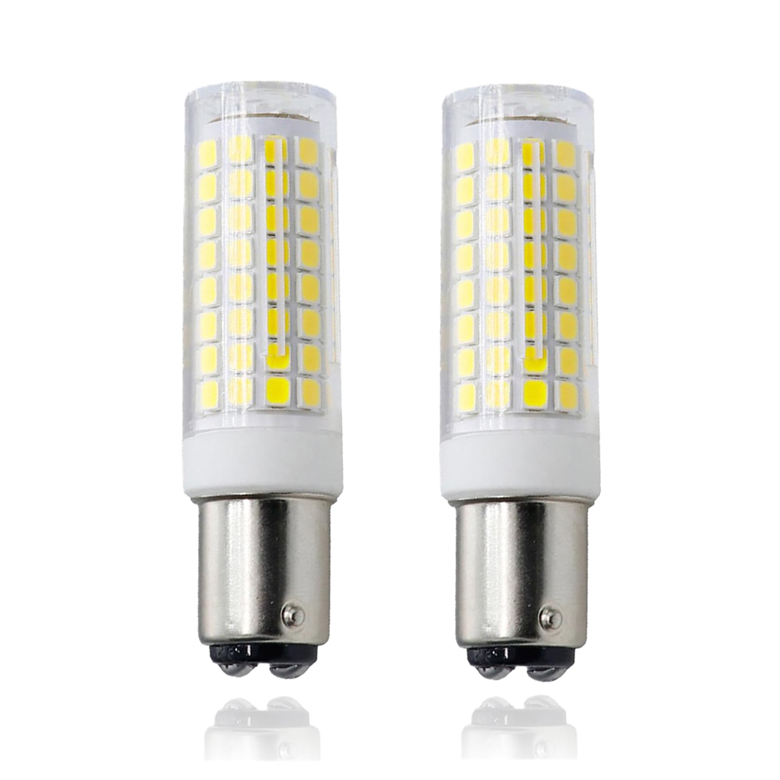 ZSSXOLED BA15D LED Bulb 6W Dimmable 120V White 6000K for Sewing Machine & Pendant Light (Pack of 2)