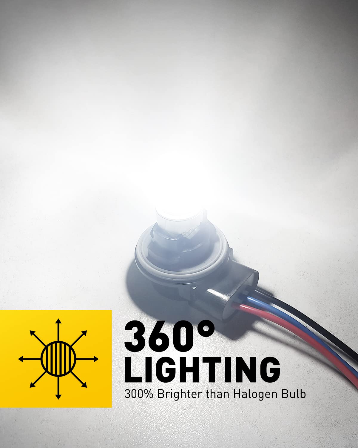 AUXITO 3157 LED Bulb White Backup Lights 3200LM, 3156/3157, Aluminum, Pack of 2
