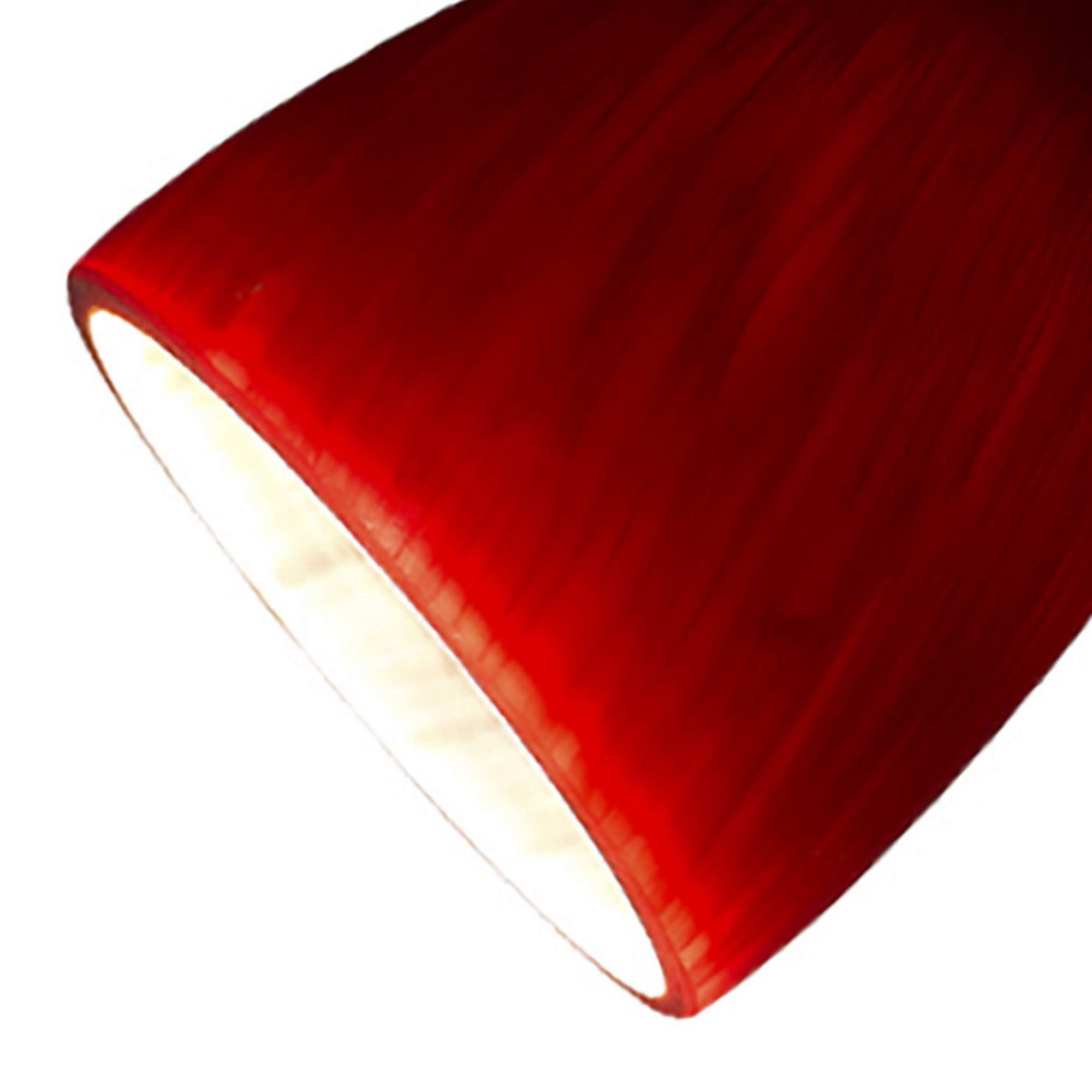 Benzara Hand Blown Glass Shade Track Light Head, Metal Frame, Red and Silver, Model BM220748