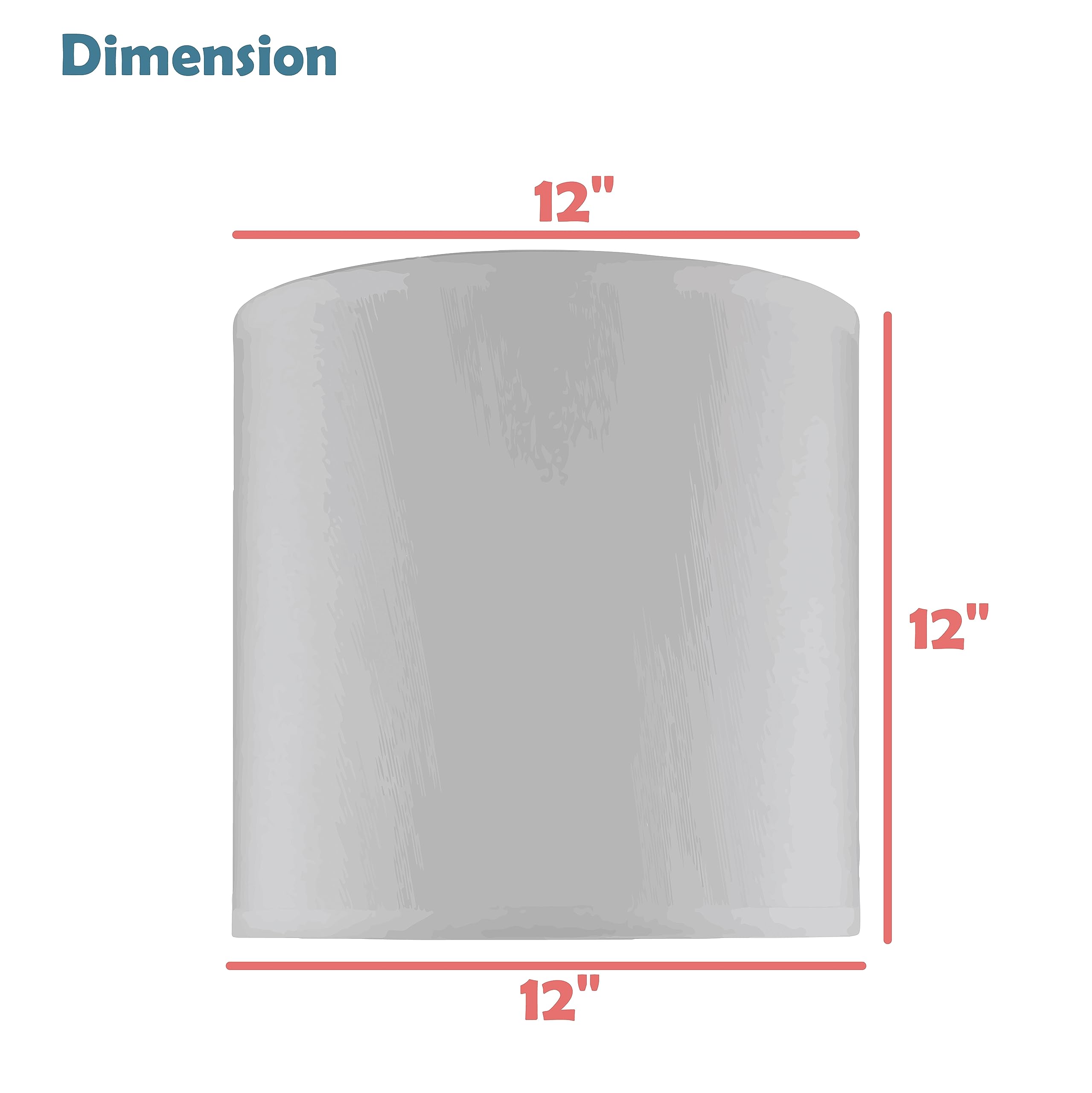 Aspen Creative 31616 Transitional Drum Shape Spider Construction Lamp Shade In White & Gray, (12&quot; X 12&quot; X 12&quot;)