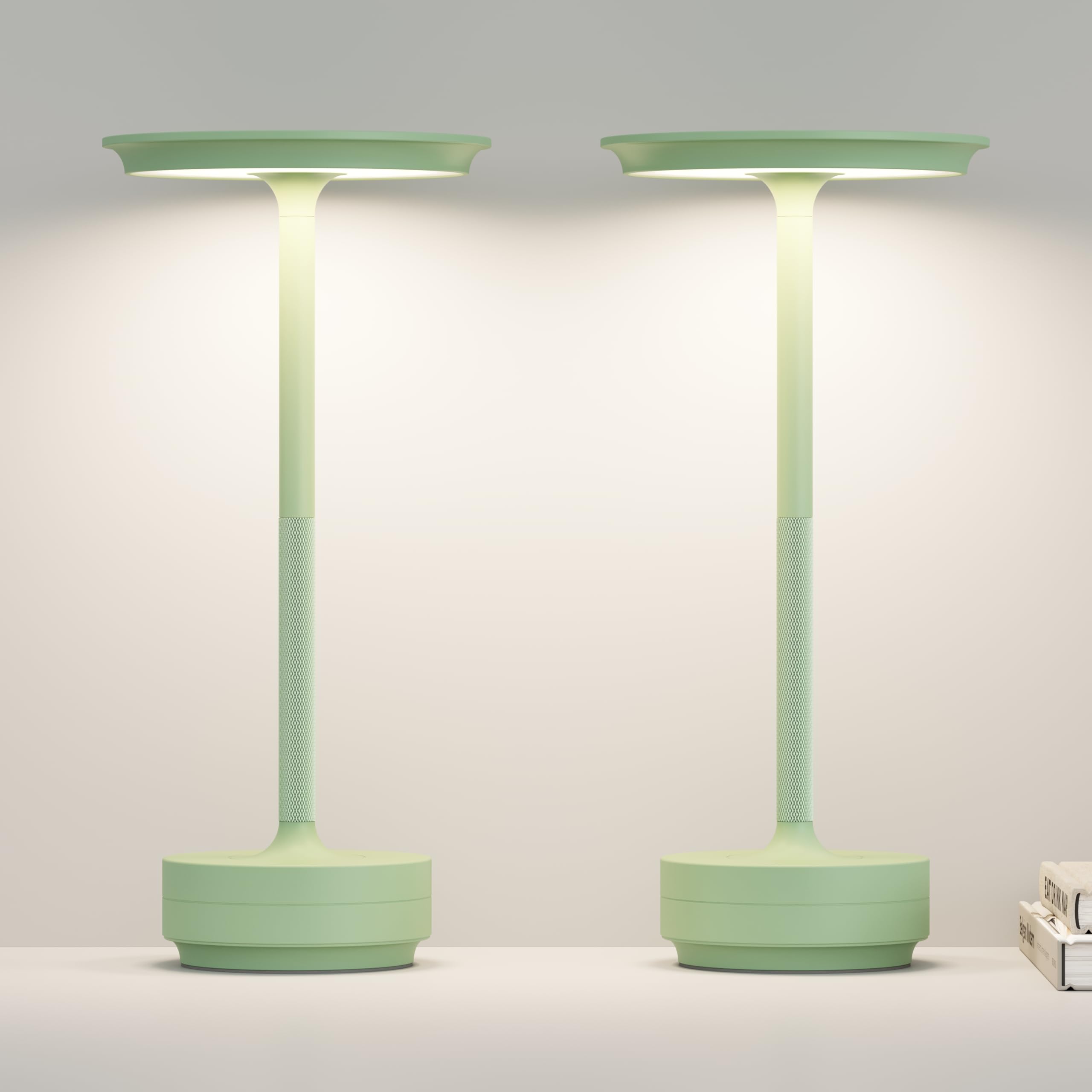 Ztflos Cordless Rechargeable Table Lamps,Portable 5000Mah Battery Desk Lamp Ip54 Waterproof 3 Color Stepless Dimming Led Table L