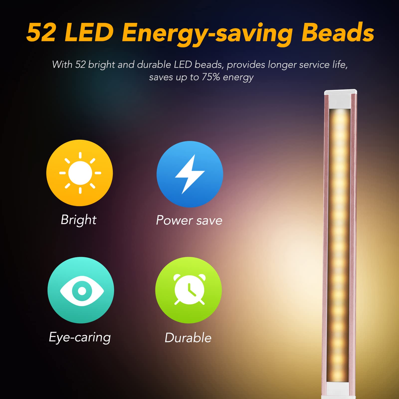 Hmfuntm Led Desk Lamp, Desk Lamp With Usb Charging Port, 5 Color Modes, 10 Brightness, Natural Light, Eye Caring Reading Lamp, Desk Light For Home Office, Table Lamp, Touch Control, Auto-Timer, Pink