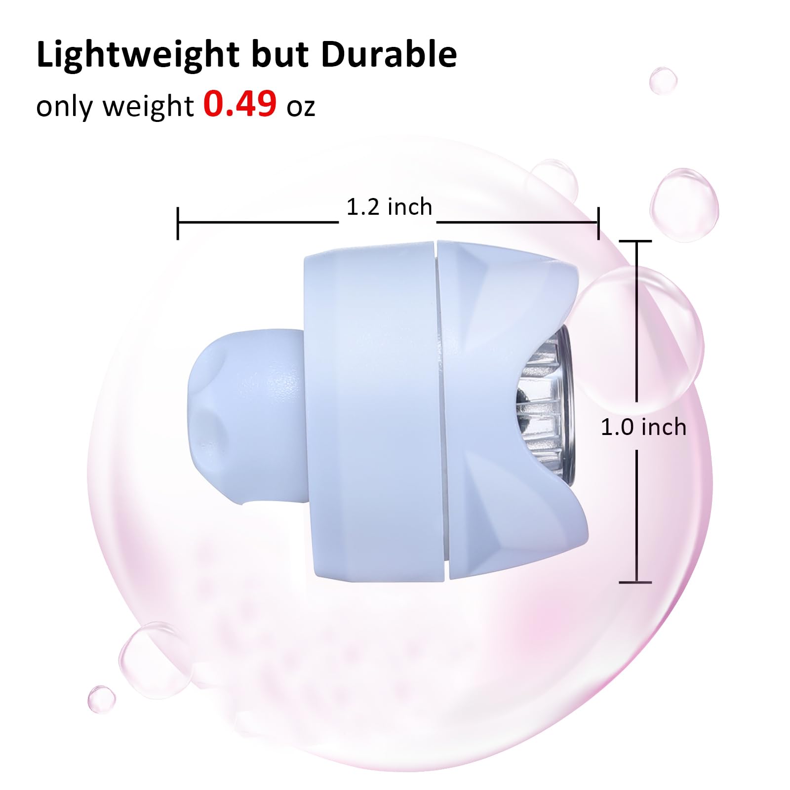 RAHAN Rechargeable Clip-on Clog Headlights - Waterproof, 3 Light Modes, White, Wearable Flashlights for Kids & Adults, Ideal for Outdoor Activities