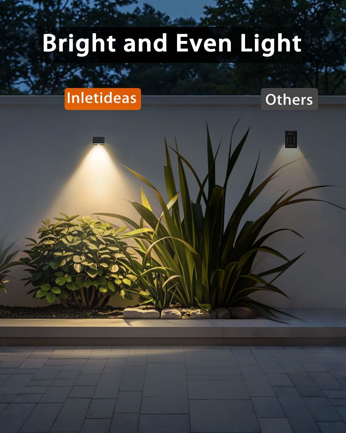 Solar Fence Lights Outdoor 8-Pack | Ip67 Waterproof Wall Lights | Dusk To Dawn Auto-On/Off, Easy To Install | Decorative Solar L