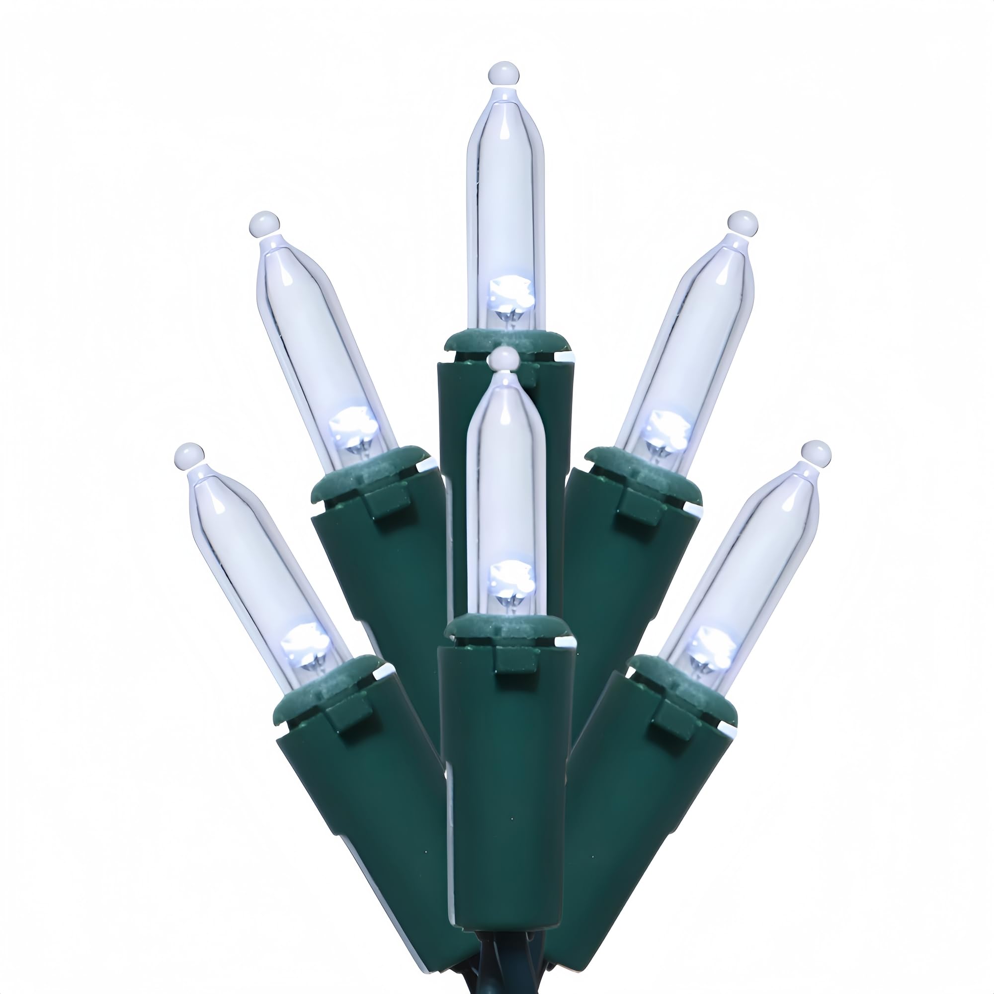 200 LED Cool White Christmas Lights, UL Certified and Commercial Green Wire String Lights 66ft, for Indoor and Outdoor Winter, W