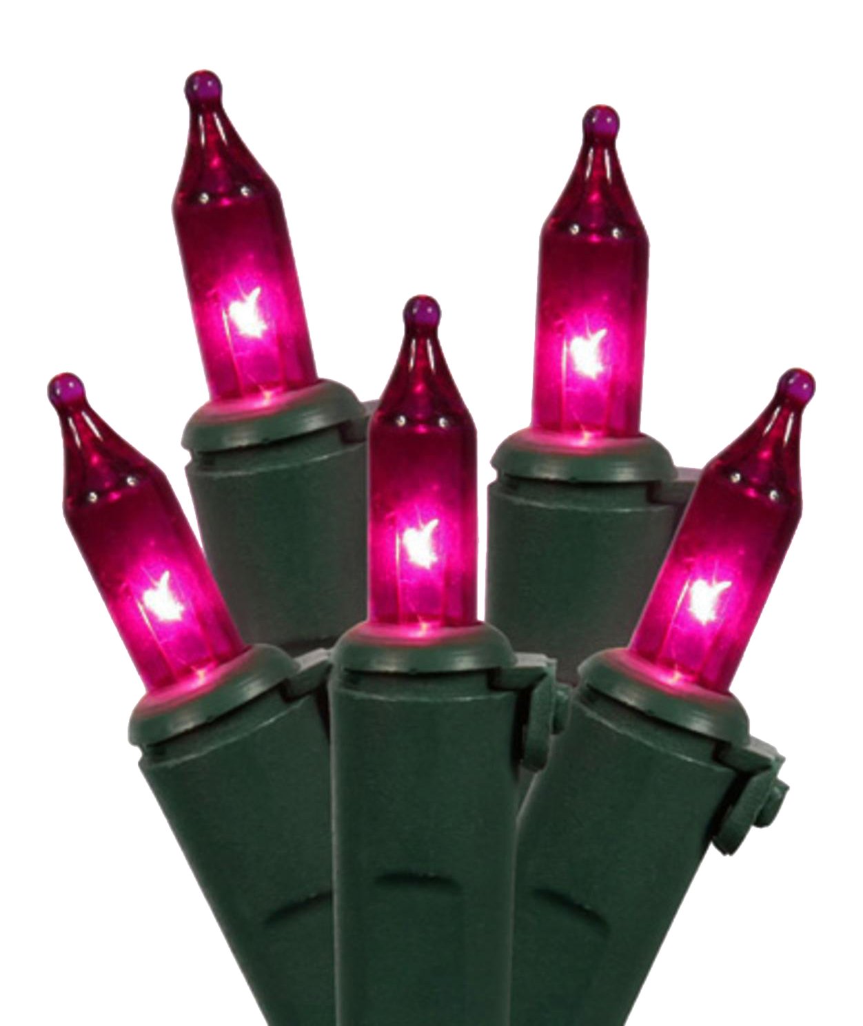 Vickerman 100 Lights Pink Green Wire End Connecting Lock Set with 4-Inch Spacing and 33-Feet Length, Comes in Box